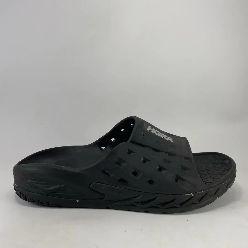 Hoka One One Ora Recovery Slide Mens Size 9 All Black Recovery Slides Sport